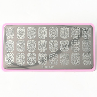 6x12 cm-es körömbélyegző lemezek rozsdamentes acél 3D tollak Design körömbélyegzősablonok lemezek Kép barkácsolás manikűr dekorforma*DRD-01