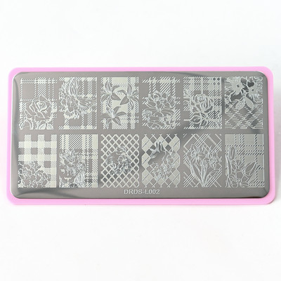 6x12 cm-es körömbélyegző lemezek rozsdamentes acél 3D tollak Design körömbélyegzősablonok lemezek Kép barkácsolás manikűr dekorforma*DRD-01