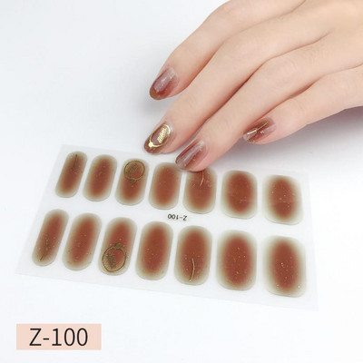 14Tipp Japán stílusú 3D Dombornyomott körömdísz matricák Virágok Csillogó Design Teljes körömpakolások Ragasztó csúszkák Dekorációs Manikűr