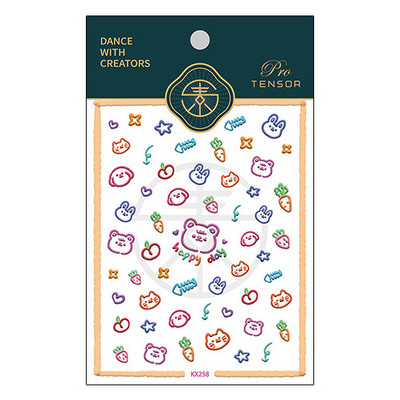 Édes eper torta rajzfilm 5D dombornyomott domborművek körömdíszítő matricák 3D öntapadó körömdíszek matricák nagykereskedés