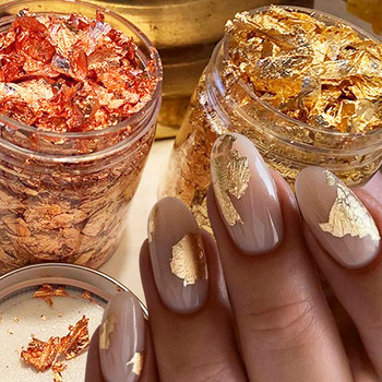 Χρυσό ασήμι ακανόνιστο αλουμινόχαρτο Nail Art Αυτοκόλλητο Νυχιών Foil 3D Glitter DIY Μανικιούρ UV Gel Polish Εργαλεία Διακόσμησης Νυχιών