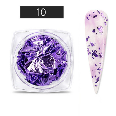 Arany ezüst szabálytalan alumínium fólia papír körömdíszítő matrica körömfólia 3D csillogó barkács manikűr UV gél lakk körömdíszítő eszközök