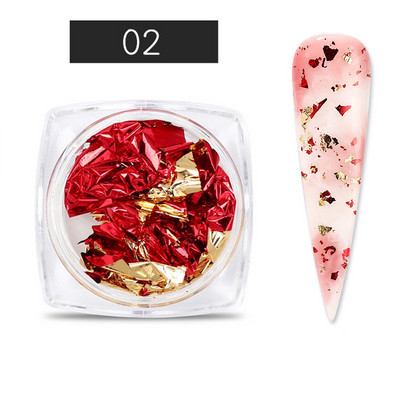 Arany ezüst szabálytalan alumínium fólia papír körömdíszítő matrica körömfólia 3D csillogó barkács manikűr UV gél lakk körömdíszítő eszközök