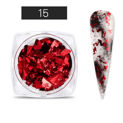 Arany ezüst szabálytalan alumínium fólia papír körömdíszítő matrica körömfólia 3D csillogó barkács manikűr UV gél lakk körömdíszítő eszközök