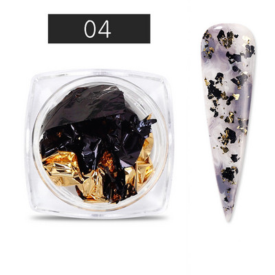 Arany ezüst szabálytalan alumínium fólia papír körömdíszítő matrica körömfólia 3D csillogó barkács manikűr UV gél lakk körömdíszítő eszközök