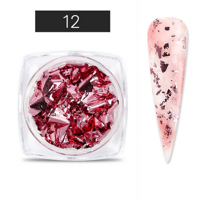 Arany ezüst szabálytalan alumínium fólia papír körömdíszítő matrica körömfólia 3D csillogó barkács manikűr UV gél lakk körömdíszítő eszközök