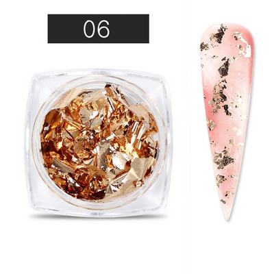 Arany ezüst szabálytalan alumínium fólia papír körömdíszítő matrica körömfólia 3D csillogó barkács manikűr UV gél lakk körömdíszítő eszközök