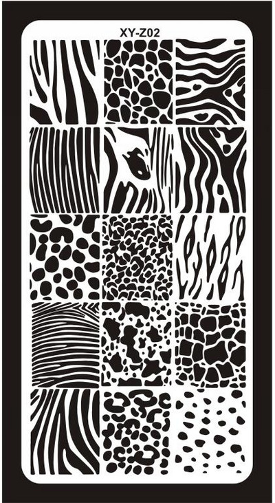 1db-virágnövény körömbélyegző lemezek dekoratív virágmintás lánc alakú körömsablonok film virágmintás sablon tányér