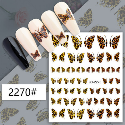 1 db 3D körömmatrica fekete fehér figura betű öntapadó transzfer csúszkák lézeres pillangó matricák körömdíszítés manikűr dekoráció