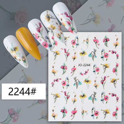 1 db 3D körömmatrica fekete fehér figura betű öntapadó transzfer csúszkák lézeres pillangó matricák körömdíszítés manikűr dekoráció