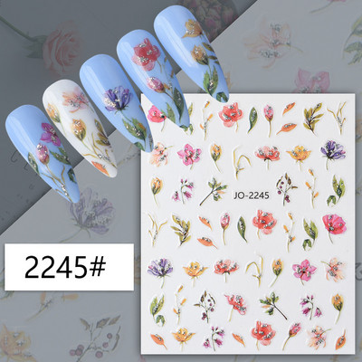 1 db 3D körömmatrica fekete fehér figura betű öntapadó transzfer csúszkák lézeres pillangó matricák körömdíszítés manikűr dekoráció