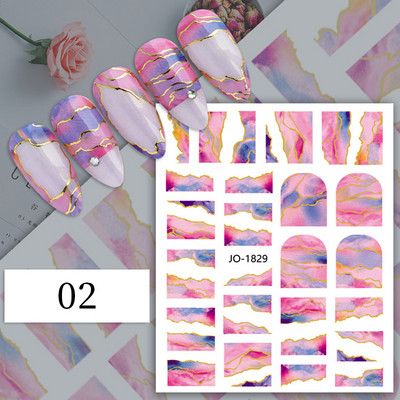 1 db 3D körömmatrica fekete fehér figura betű öntapadó transzfer csúszkák lézeres pillangó matricák körömdíszítés manikűr dekoráció