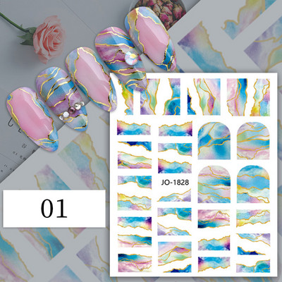 1 db 3D körömmatrica fekete fehér figura betű öntapadó transzfer csúszkák lézeres pillangó matricák körömdíszítés manikűr dekoráció