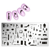 Köröm bélyegzősablon lemezek 1 db téglalap 6*12cm körömbélyegző lemez dieshan_footprint nyomtatás minta lemez dekoráció