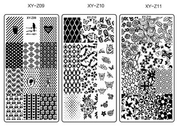 Нова плоча за нокти XY-Z 32 Шаблон за печат на нокти Рисуване на нокти Стоманена плоча 6*12 Плочи за щамповане на нокти Геометрия Дантела Цвете Мечта