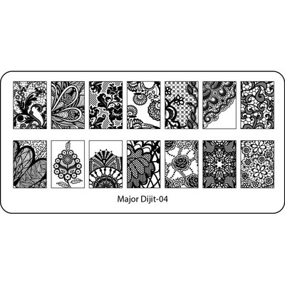 1db körömbélyegző készlet téglalap bélyegzőlemez szépség virágos levelek masni körömdíszítés képsablon manikűr eszközök