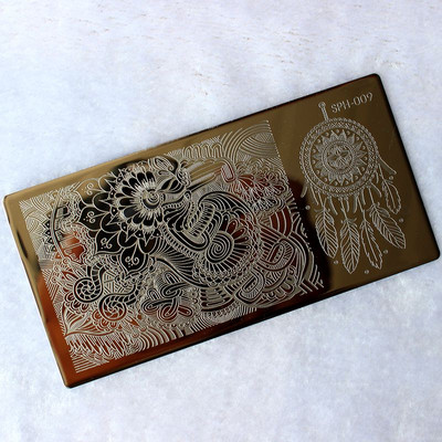 1db körömbélyegző készlet téglalap bélyegzőlemez szépség virágos levelek masni körömdíszítés képsablon manikűr eszközök