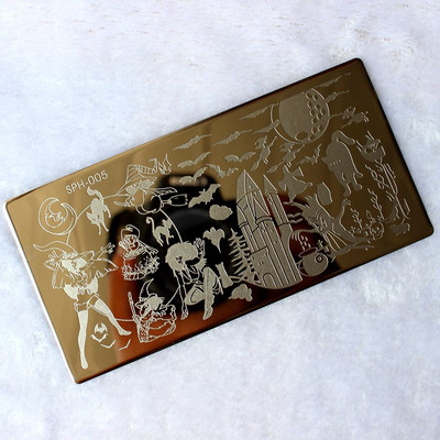 1db körömbélyegző készlet téglalap bélyegzőlemez szépség virágos levelek masni körömdíszítés képsablon manikűr eszközök