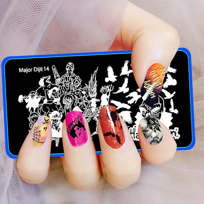 1db körömbélyegző készlet téglalap bélyegzőlemez szépség virágos levelek masni körömdíszítés képsablon manikűr eszközök
