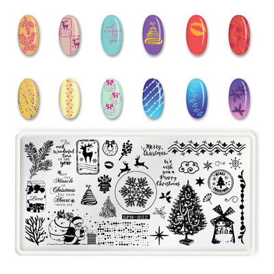 1db körömbélyegző készlet téglalap bélyegzőlemez szépség virágos levelek masni körömdíszítés képsablon manikűr eszközök