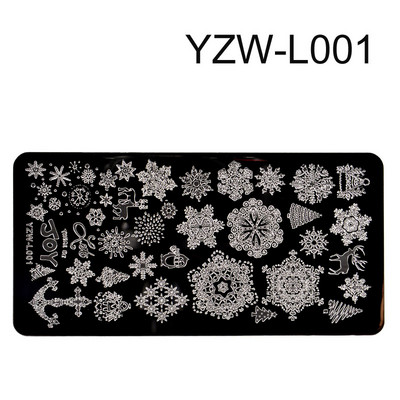 1 db virágos körömbélyegző lemezek vonalas képek körömdíszítő lemez, rozsdamentes acél bélyegzősablon nyomtatási stencileszközökhöz