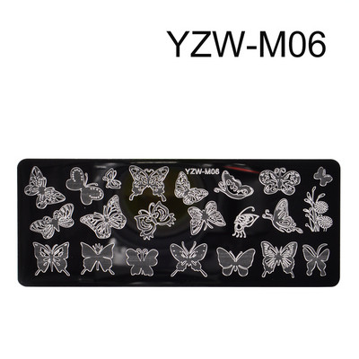 1 db virágos körömbélyegző lemezek vonalas képek körömdíszítő lemez, rozsdamentes acél bélyegzősablon nyomtatási stencileszközökhöz