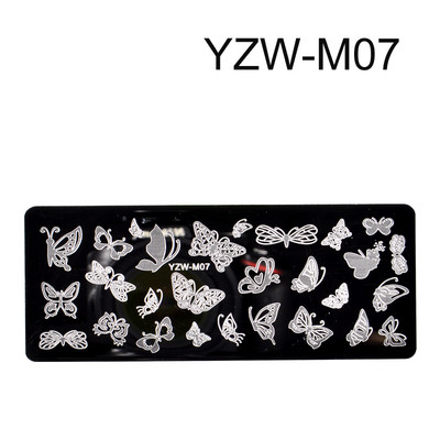 1 db virágos körömbélyegző lemezek vonalas képek körömdíszítő lemez, rozsdamentes acél bélyegzősablon nyomtatási stencileszközökhöz