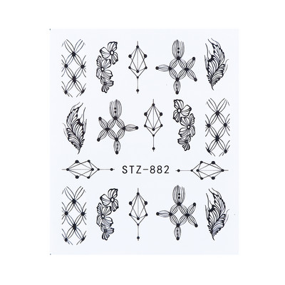 1db Flower Series Nail Water Matrica Virágos Sakura Daisy Rose Leaf Transfer Slider Fólia Köröm Dekoráció SASTZ922-957-1