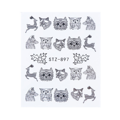 1db Flower Series Nail Water Matrica Virágos Sakura Daisy Rose Leaf Transfer Slider Fólia Köröm Dekoráció SASTZ922-957-1