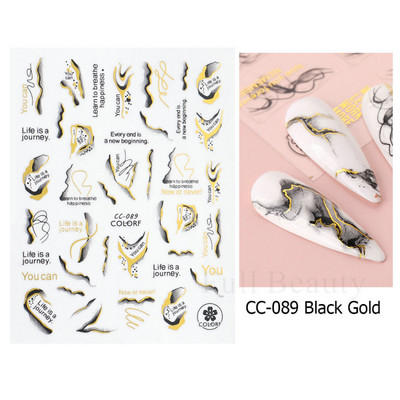 3D körömmatrica csúszkák Orosz betűs körömdíszítés vízáteresztő matricák Levél szív Valentin manikűr tetoválás CHSTZG023-31