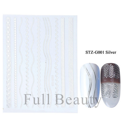 3D körömmatrica csúszkák Orosz betűs körömdíszítés vízáteresztő matricák Levél szív Valentin manikűr tetoválás CHSTZG023-31