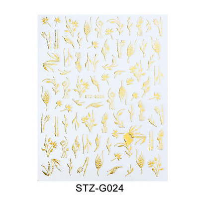 3D körömmatrica csúszkák Orosz betűs körömdíszítés vízáteresztő matricák Levél szív Valentin manikűr tetoválás CHSTZG023-31