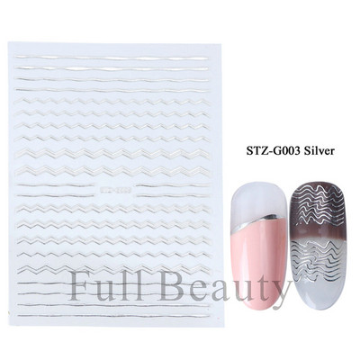 3D körömmatrica csúszkák Orosz betűs körömdíszítés vízáteresztő matricák Levél szív Valentin manikűr tetoválás CHSTZG023-31