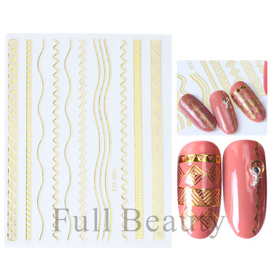 3D körömmatrica csúszkák Orosz betűs körömdíszítés vízáteresztő matricák Levél szív Valentin manikűr tetoválás CHSTZG023-31