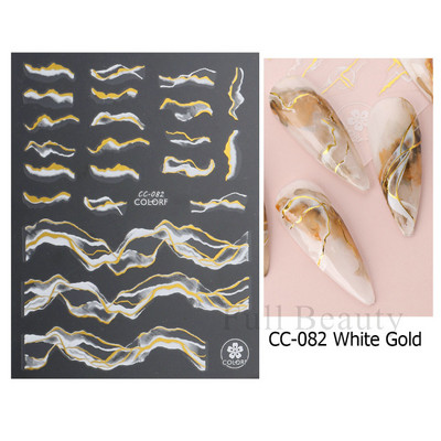 3D körömmatrica csúszkák Orosz betűs körömdíszítés vízáteresztő matricák Levél szív Valentin manikűr tetoválás CHSTZG023-31