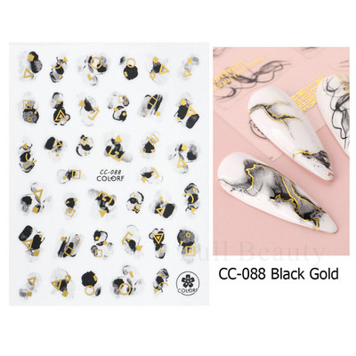 3D körömmatrica csúszkák Orosz betűs körömdíszítés vízáteresztő matricák Levél szív Valentin manikűr tetoválás CHSTZG023-31