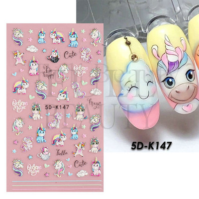 Fehér Virág 5D Dombornyomott köröm matrica akril tavaszi virágos cseresznyevirág mandarin újév esküvői manikűr dekoráció BE5D-K