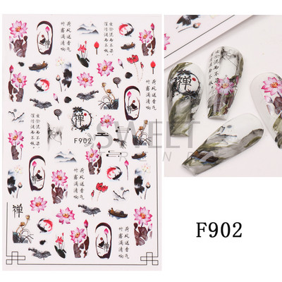 Fehér Virág 5D Dombornyomott köröm matrica akril tavaszi virágos cseresznyevirág mandarin újév esküvői manikűr dekoráció BE5D-K