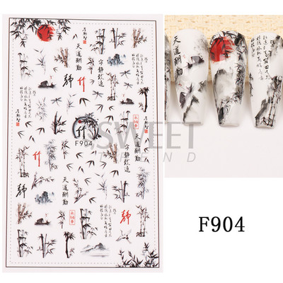 Fehér Virág 5D Dombornyomott köröm matrica akril tavaszi virágos cseresznyevirág mandarin újév esküvői manikűr dekoráció BE5D-K