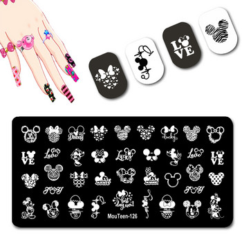 DISNEY Villain Nail Stamp Plates Disney Series Nail Art Mold Negative Character Nail Stamping #128