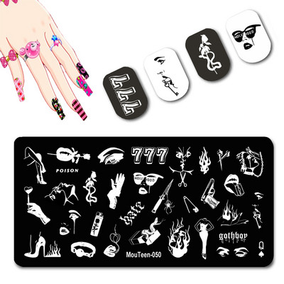 DISNEY Villain Nail Stamp Plates Disney Series Nail Art Mold Negative Character Nail Stamping #128