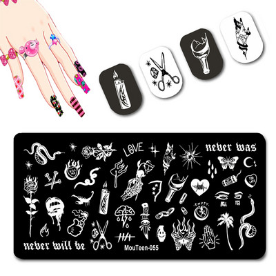 DISNEY Villain Nail Stamp Plates Disney Series Nail Art Mold Negative Character Nail Stamping #128