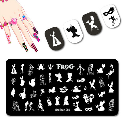 DISNEY Villain Nail Stamp Plates Disney Series Nail Art Mold Negative Character Nail Stamping #128
