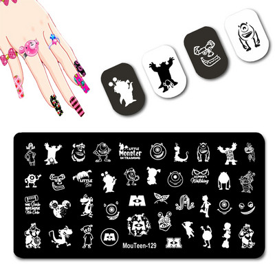 DISNEY Villain Nail Stamp Plates Disney Series Nail Art Mold Negative Character Nail Stamping #128