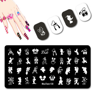 DISNEY Villain Nail Stamp Plates Disney Series Nail Art Mold Negative Character Nail Stamping #128