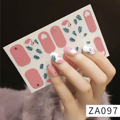 New 14 Tips Full Cover Wraps Nail Polish Stickers Cute Animals Pattern Αυτοκόλλητα Αυτοκόλλητα Νυχιών Στριπ Μανικιούρ Χονδρική