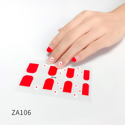 New 14 Tips Full Cover Wraps Nail Polish Stickers Cute Animals Pattern Αυτοκόλλητα Αυτοκόλλητα Νυχιών Στριπ Μανικιούρ Χονδρική