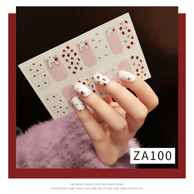 New 14 Tips Full Cover Wraps Nail Polish Stickers Cute Animals Pattern Αυτοκόλλητα Αυτοκόλλητα Νυχιών Στριπ Μανικιούρ Χονδρική