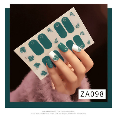 New 14 Tips Full Cover Wraps Nail Polish Stickers Cute Animals Pattern Αυτοκόλλητα Αυτοκόλλητα Νυχιών Στριπ Μανικιούρ Χονδρική