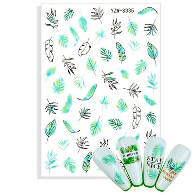 3D-küünekleebised, üleannetu akvarell, lemmikloomad, kassid, isekleepuvad küünekleebised.